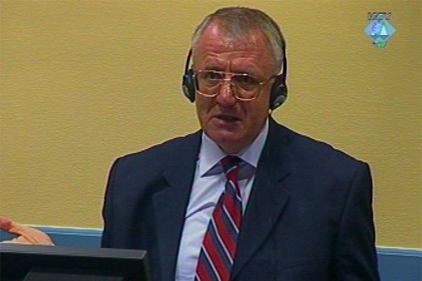 Vojislav Seselj during the first status conference after the hunger strike