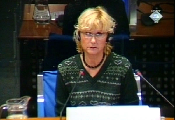 Zineta Ogresta, witness at the Pavle Strugar trial Zineta Ogresta, witness at the Pavle Strugar trial
